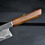 Custom Japanese Nakiri Knife with Rosewood Handle