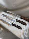 Vintage Vanadium Japanese Knife Set of 3