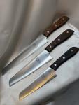 Vintage Vanadium Japanese Knife Set of 3