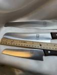 Vintage Vanadium Japanese Knife Set of 3