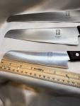Vintage Vanadium Japanese Knife Set of 3
