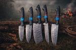 Japanese Damascus Kitchen Knife Set - 5 Pieces