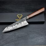Japanese Damascus Chef Knife with Rosewood Handle