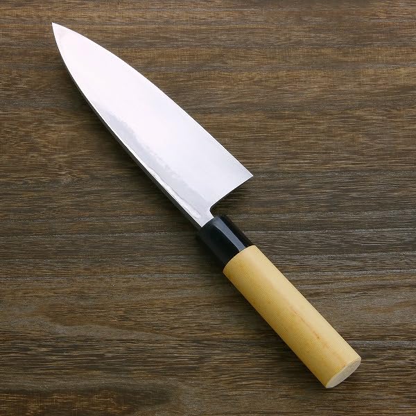 Left-Handed Shirogami Deba Hocho: 180mm Japanese Kitchen Knife