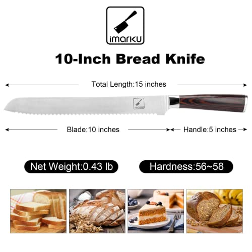 High-grade 8 Inch Chef's and 10 Inch Bread Knives