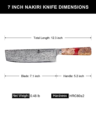 TUO 7 inch Nakiri Japanese Kitchen Knife