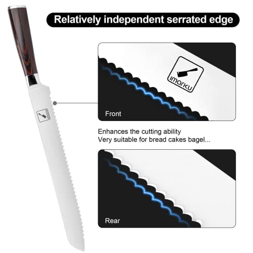 High-grade 8 Inch Chef's and 10 Inch Bread Knives