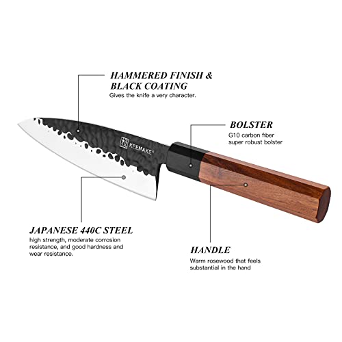 KEEMAKE 6" Deba Knife: Japanese Stainless Steel
