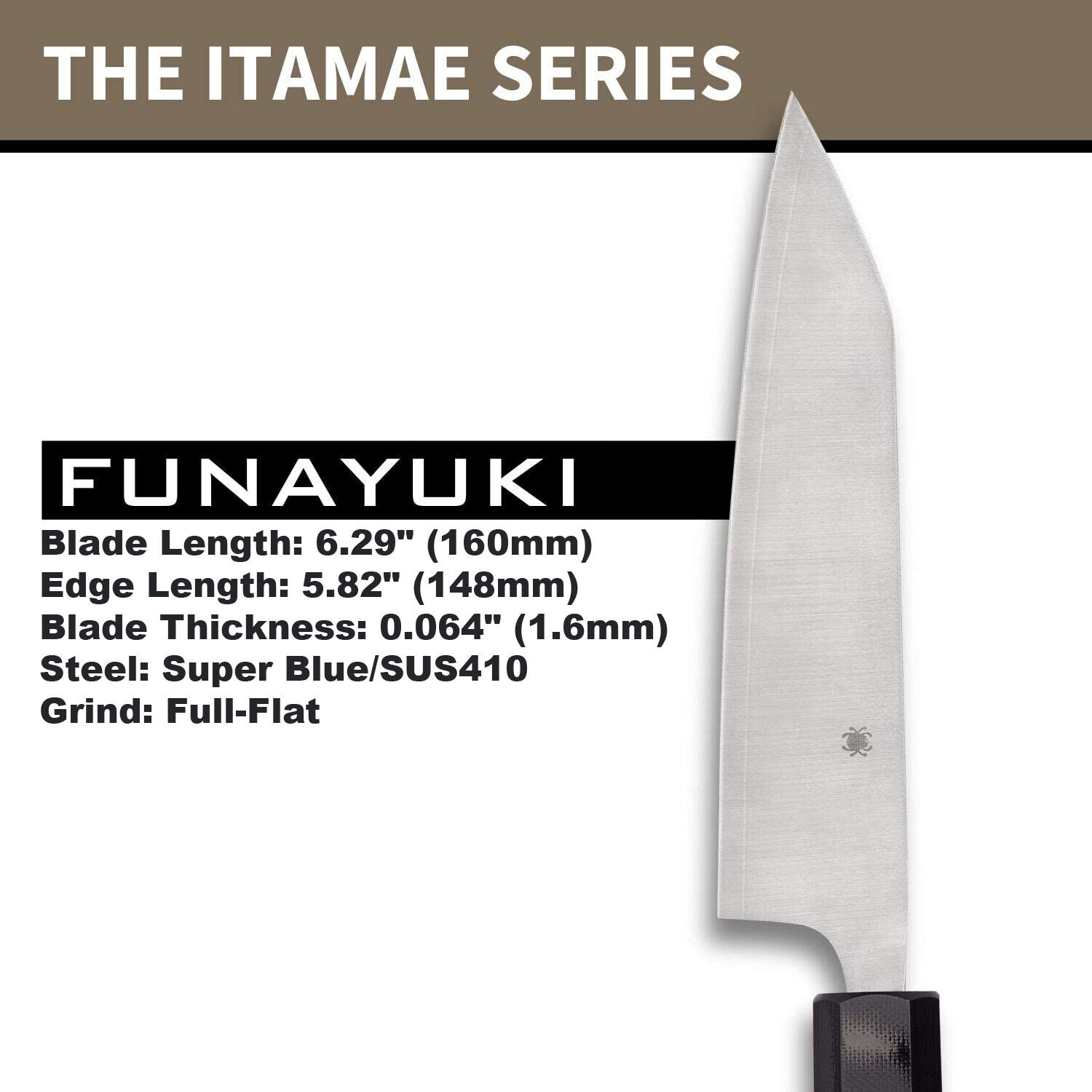 High-Quality Spyderco Itamae Funayuki Japanese Kitchen Knife
