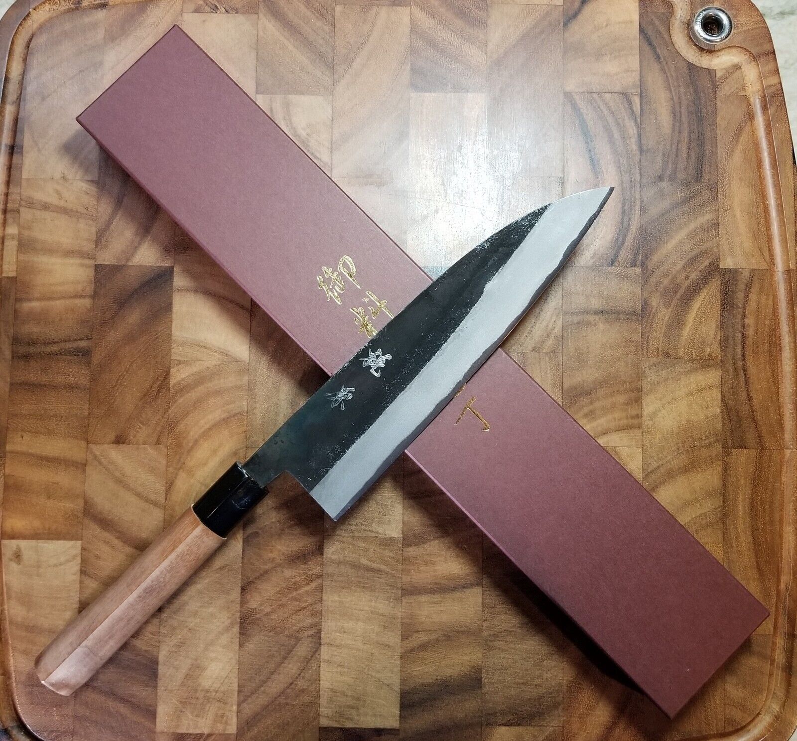 Tsutomu Kajiwara Funayuki Knife - Aogami No.2 Steel