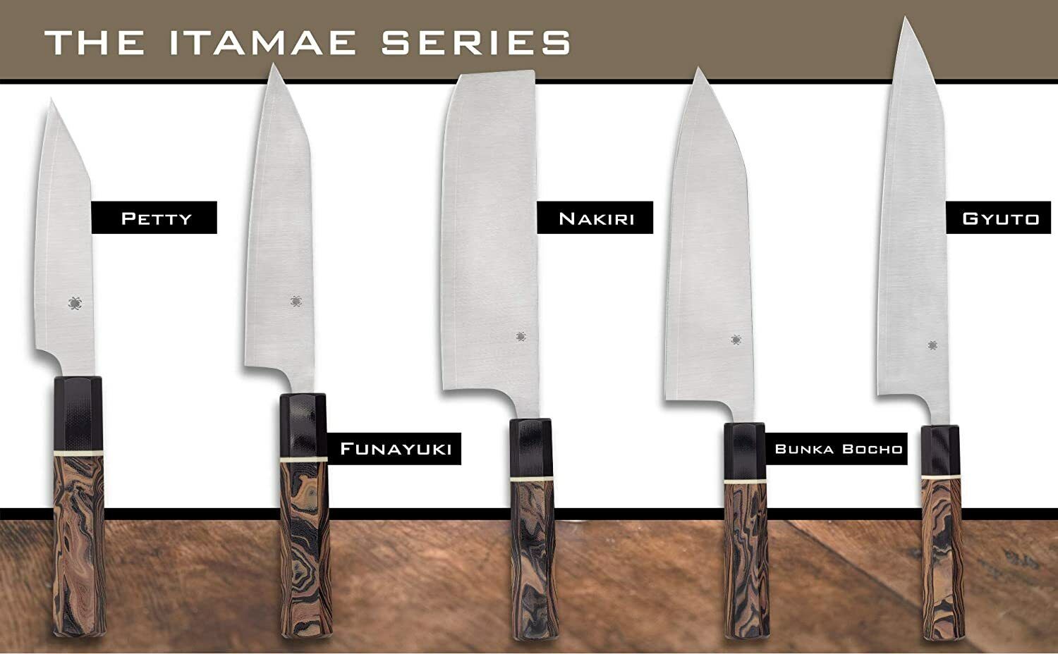 High-Quality Spyderco Itamae Funayuki Japanese Kitchen Knife