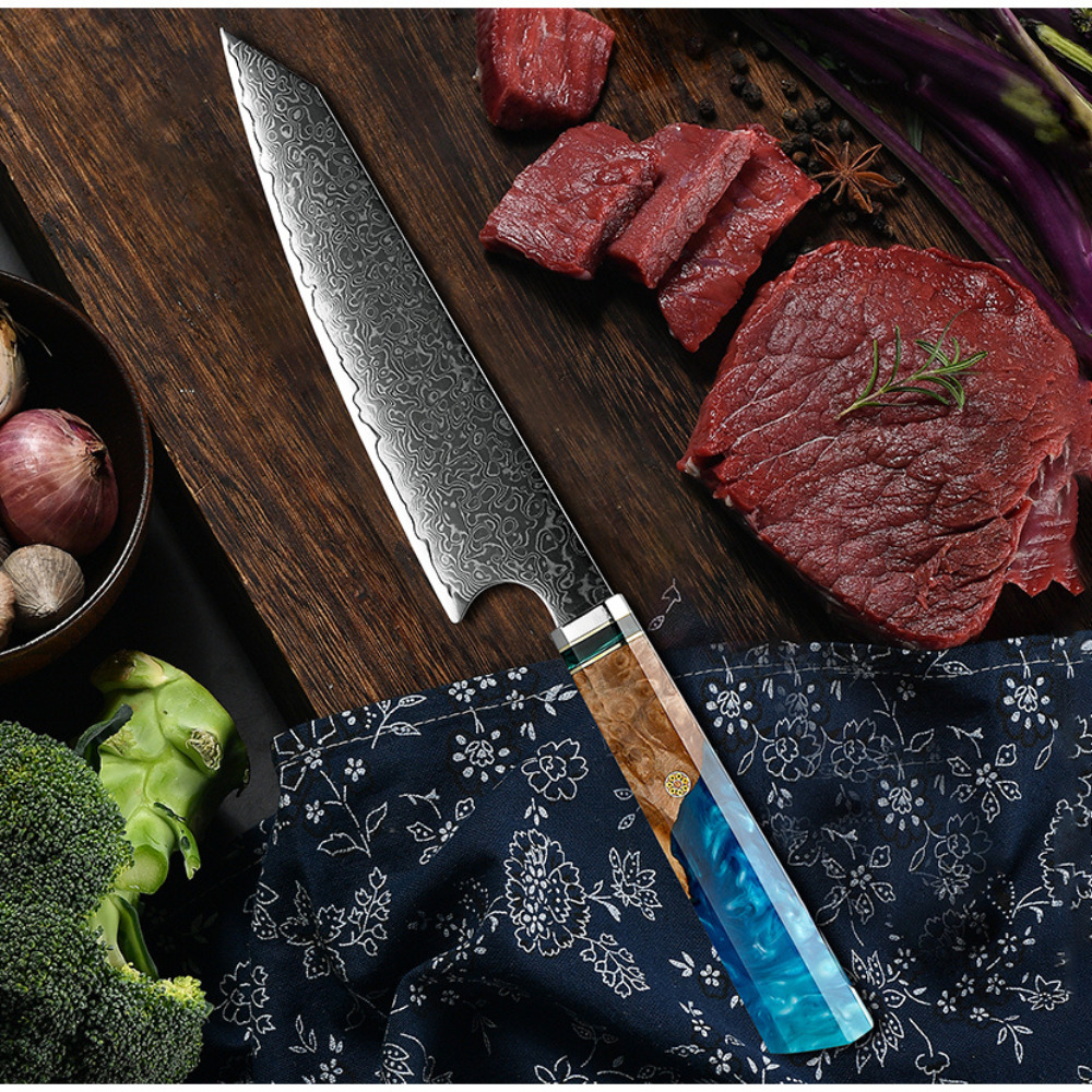 Handmade Damascus Japanese Chef's Knife 6.5in