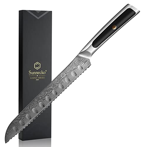 Sunnecko 8 inch Serrated Japanese Bread Knife