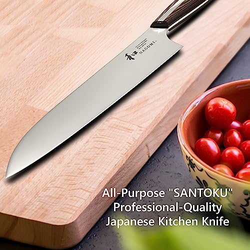 [NAGOMI] 7-Inch Japanese SANTOKU Knife | Stainless Steel