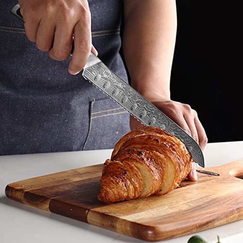 Sunnecko 8 inch Serrated Japanese Bread Knife