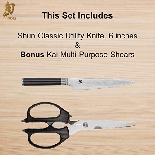 Shun Classic Utility Knife & Kai PRO Shears