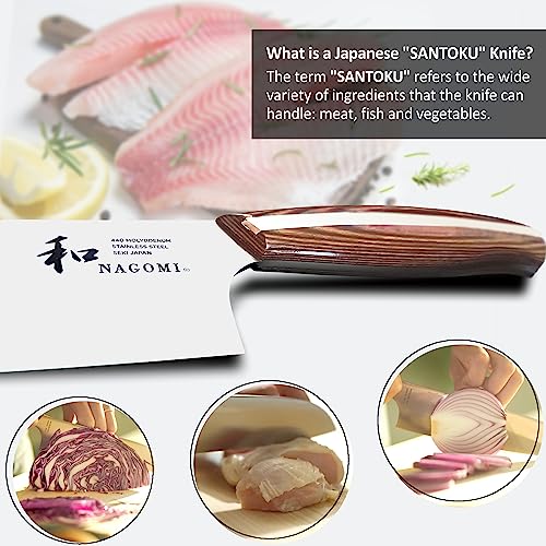 [NAGOMI] 7-Inch Japanese SANTOKU Knife | Stainless Steel
