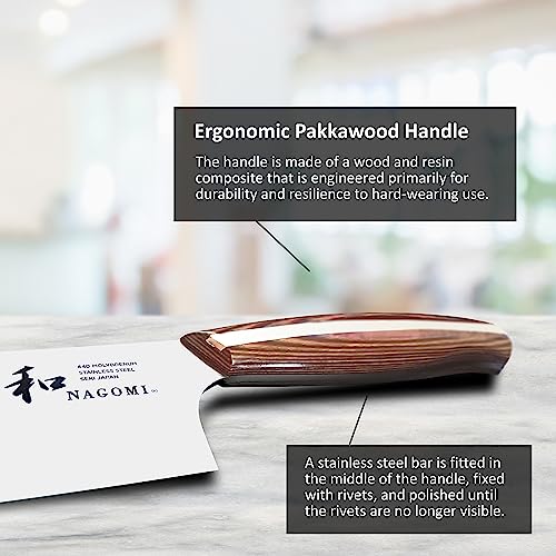 [NAGOMI] 7-Inch Japanese SANTOKU Knife | Stainless Steel
