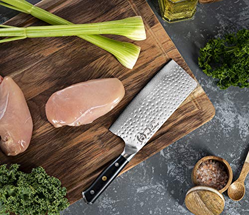 Japanese Damascus Steel Meat Cleaver - Ultra Sharp