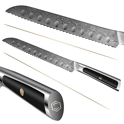 Sunnecko 8 inch Serrated Japanese Bread Knife