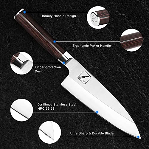 imarku 7" Ultra Sharp Deba Sushi Knife