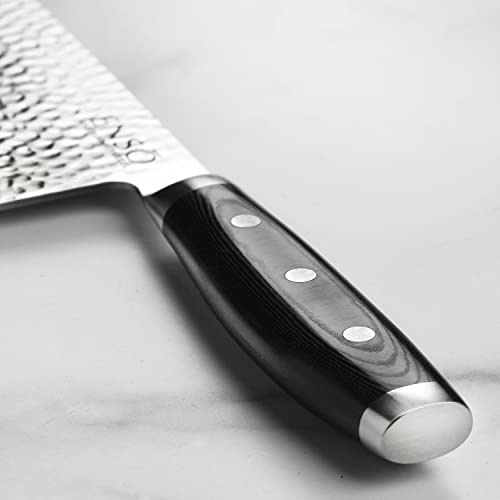 Enso HD 7" Vegetable Cleaver: Japanese VG10 Damascus