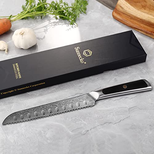 Sunnecko 8 inch Serrated Japanese Bread Knife