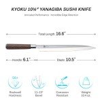Kyoku Samurai 10.5" Yanagiba Sushi Knife