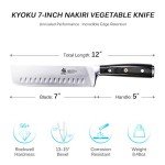 Kyoku Samurai 7" Nakiri Japanese Vegetable Knife