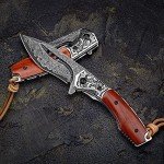 Handmade Damascus Steel Folding Pocket Knife