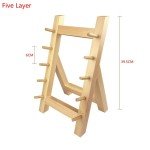 Five-Tier Wooden Knife Rack for Precision Knives