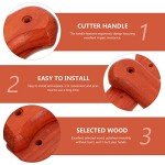 DOITOOL 2-Piece Natural Wood Knife Handle Set
