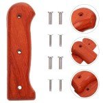 DOITOOL 2-Piece Natural Wood Knife Handle Set