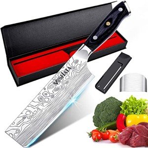 MOSFiATA Nakiri Chef Knife with Finger Guard