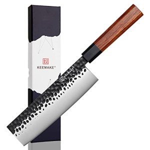 KEEMAKE 7-Inch Nakiri Vegetable Knife - Japanese Steel