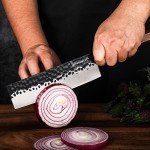 KEEMAKE 7-Inch Nakiri Vegetable Knife - Japanese Steel