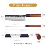 KEEMAKE 7-Inch Nakiri Vegetable Knife - Japanese Steel