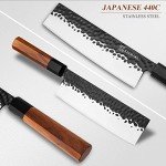 KEEMAKE 7-Inch Nakiri Vegetable Knife - Japanese Steel