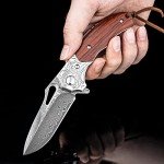 Lionex 7-Inch Damascus Santoku Chef Knife