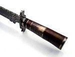 Handmade Damascus Steel Hunting Knife with Rosewood Handle