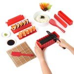 Sushi Roll Making Kit with Knife & Mat Set