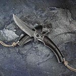 Handmade Damascus Steel Folding Knife - 3.5" VG10 Blade