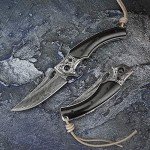 Handmade Damascus Steel Folding Knife - 3.5" VG10 Blade