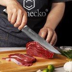 Sunnecko 8-Inch Damascus Steel Carving Knife