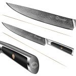 Sunnecko 8-Inch Damascus Steel Carving Knife