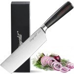 Dingerkit 7" Nakiri Knife - Japanese Damascus Steel