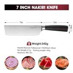 Dingerkit 7" Nakiri Knife - Japanese Damascus Steel