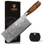 Damascus 8-Inch Cleaver Knife with PAKKA Handle