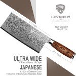 Damascus 8-Inch Cleaver Knife with PAKKA Handle