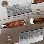 Damascus 8-Inch Cleaver Knife with PAKKA Handle
